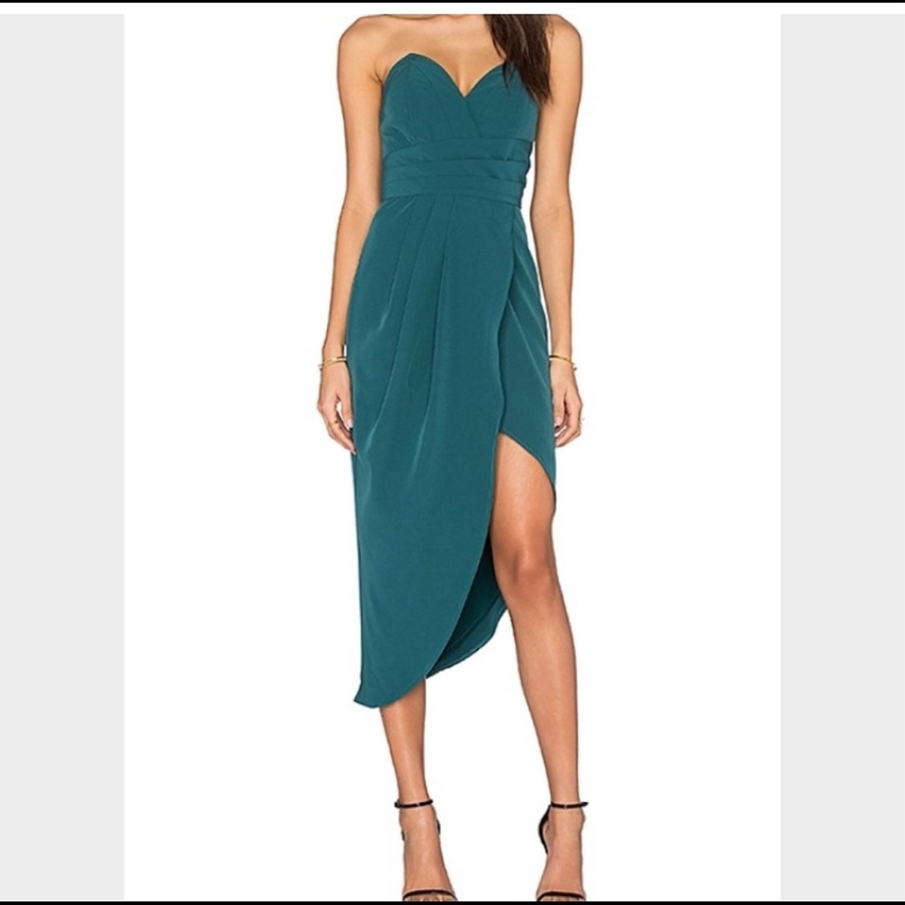 Revolve Lovers + Friends turquoise strapless dress Small